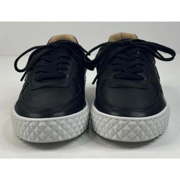 Bruno Magli Paola Womens Platform Sneaker Black Leather Size 8M New $198 - Picture 3 of 10
